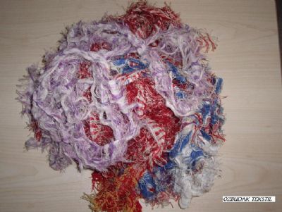 multicolour cotton thread waste